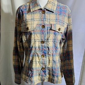 Plaid Button-Up Women's Jacket